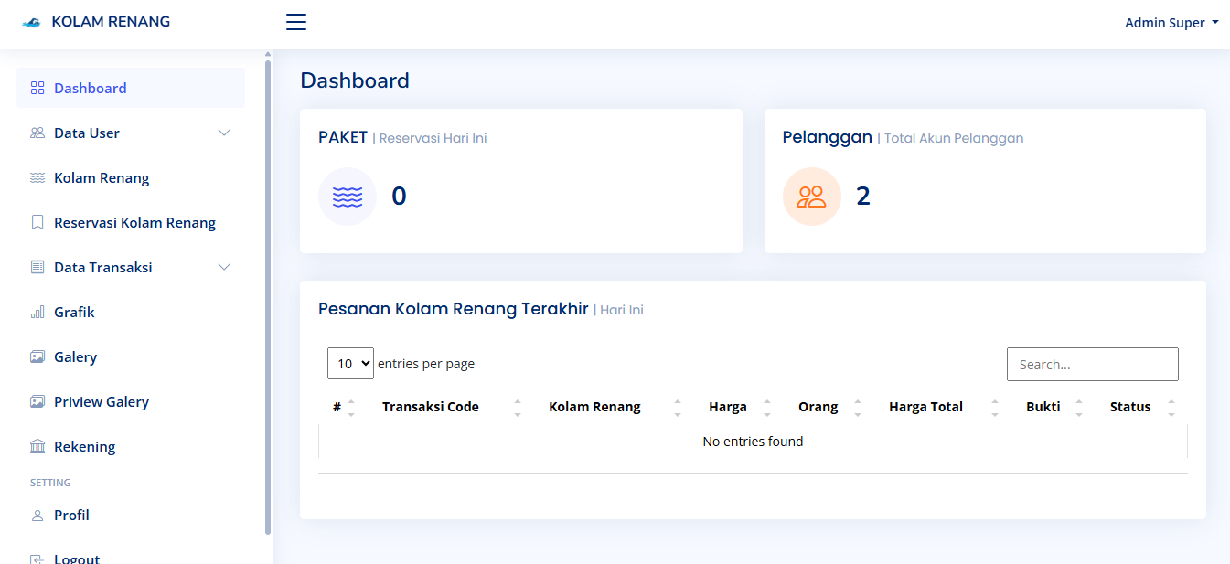 Web Reservasi Kolam Renang